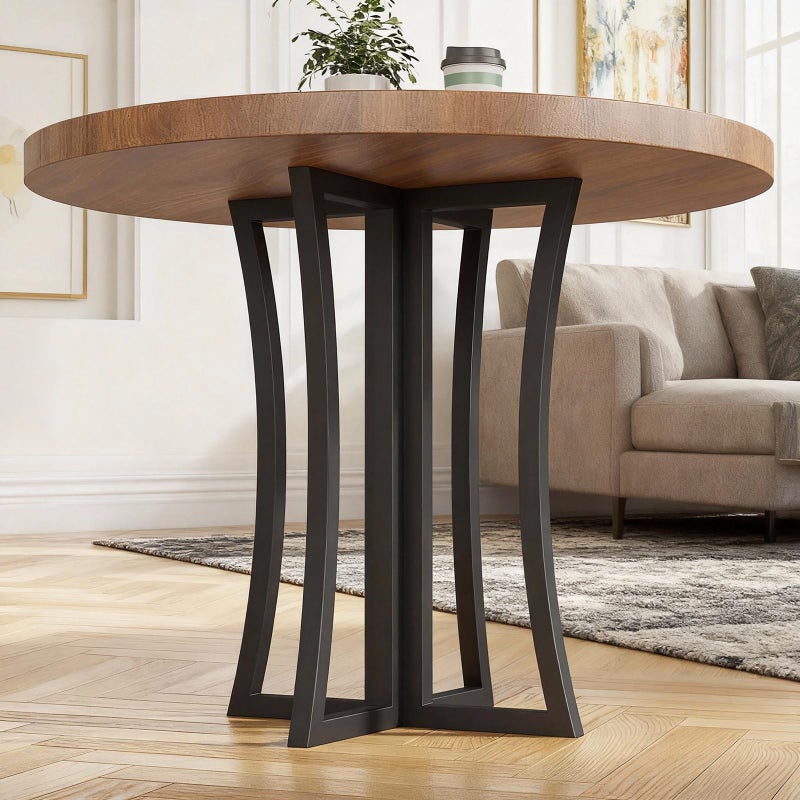 LBSLMJB Metal Desk Legs 28 Inch, Heavy Duty Wrought Iron Base for Glass, Marble, and Wooden Table Tops, Home, Kitchen, and Office Desk Legs (Black) - Image 1