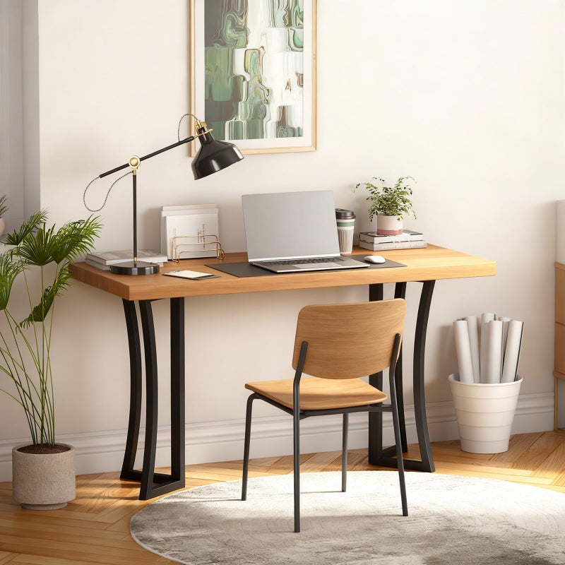 LBSLMJB Metal Desk Legs 28 Inch, Heavy Duty Wrought Iron Base for Glass, Marble, and Wooden Table Tops, Home, Kitchen, and Office Desk Legs (Black) - Image 4