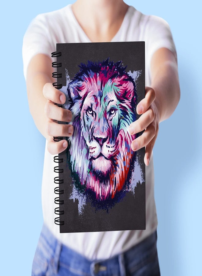 VPRINT QUALITY Vprint Lion Spiral Wiro Unruled Blank Pages Notebook Diary Journal Drawing Book Size-A5(6X9 Inches) (Lion) - Image 3