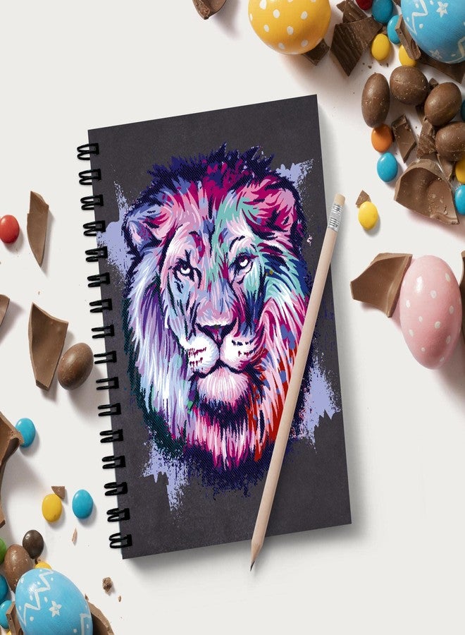 VPRINT QUALITY Vprint Lion Spiral Wiro Unruled Blank Pages Notebook Diary Journal Drawing Book Size-A5(6X9 Inches) (Lion) - Image 2