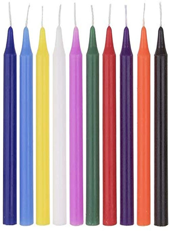 SRG 20 pcs Unscented Assorted Colors Mini Taper Candle, 4 Inch Tall x 1/2 Inch Diameter, Great for Casting Chimes, Rituals, Spells, Vigil, Witchcraft, Wiccan Supplies, Wax Play & More - Image 2