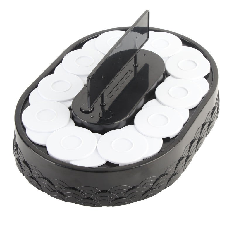 Rotary Sushi Machine: Food Grade ABS Material, Easy To Use, Multiple Small Trays - Multipurpose Display Automatic Rotating Table for Home, Stores, Wedding, Trade Show - Image 1