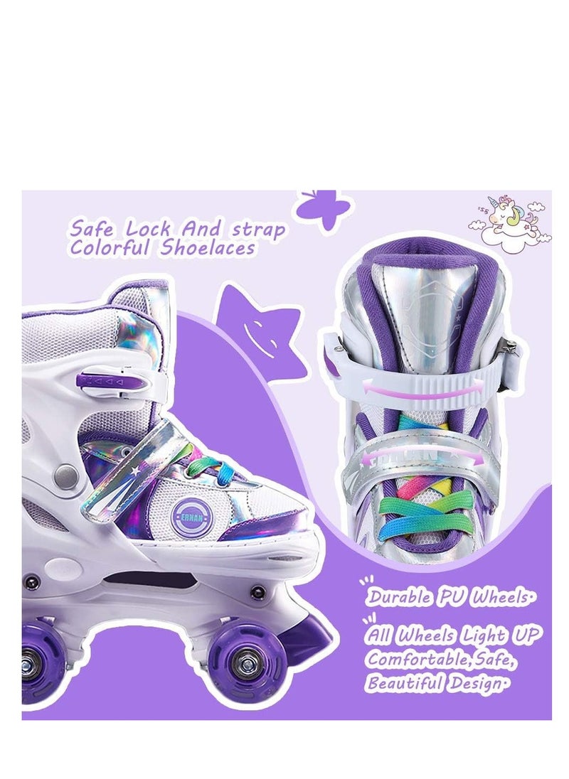 Dubkart - Kid's Adjustable Roller Skates (Purple) - Image 1