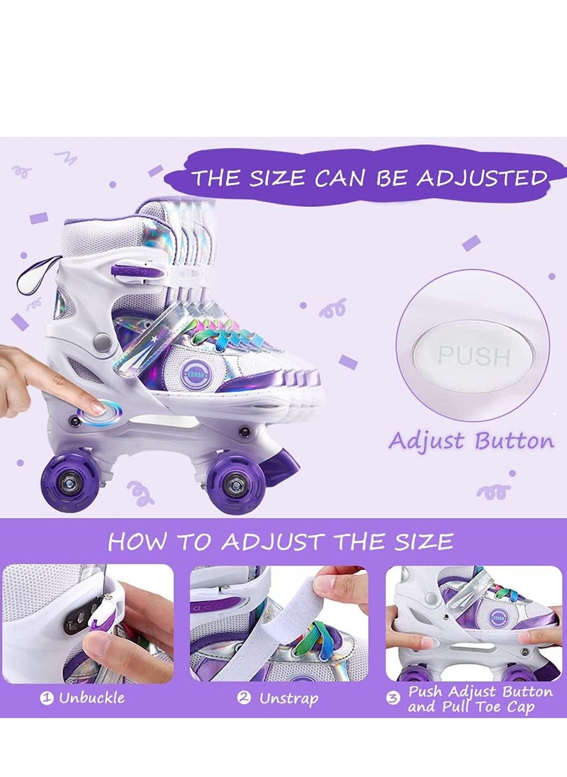 Dubkart - Kid's Adjustable Roller Skates (Purple) - Image 1