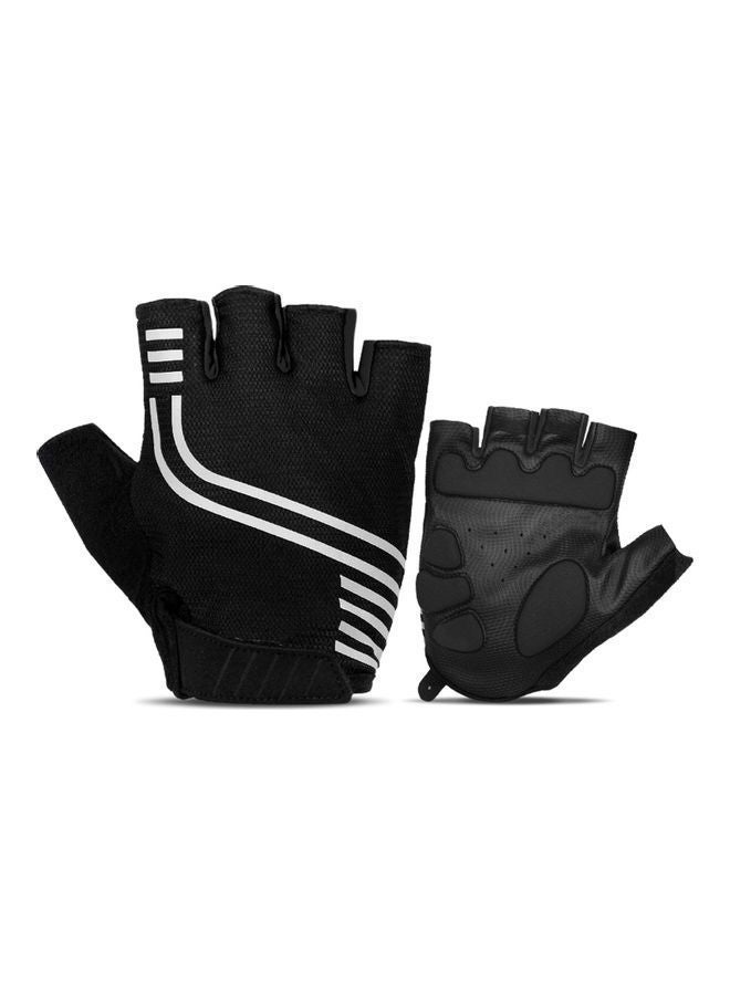 NIBEMINENT Men Mountain Bike Gloves Shock-absorbent Half Finger Biking Anti-slip Breathable Cycling for L - Image 1