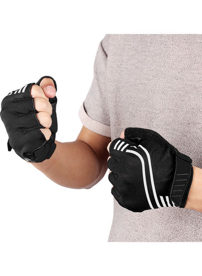 NIBEMINENT Men Mountain Bike Gloves Shock-absorbent Half Finger Biking Anti-slip Breathable Cycling for L - Image 2