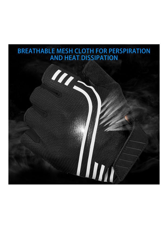 NIBEMINENT Men Mountain Bike Gloves Shock-absorbent Half Finger Biking Anti-slip Breathable Cycling for L - Image 3