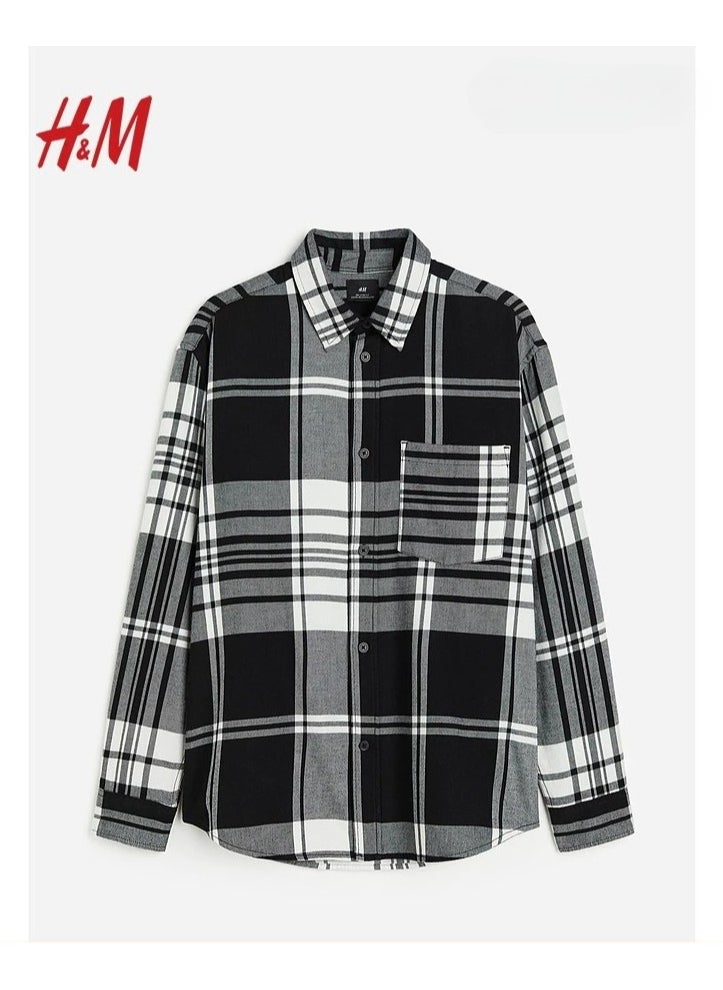 H and M - HM Autumn New Fashionable Casual Loose Long Sleeved Shirt - Image 1