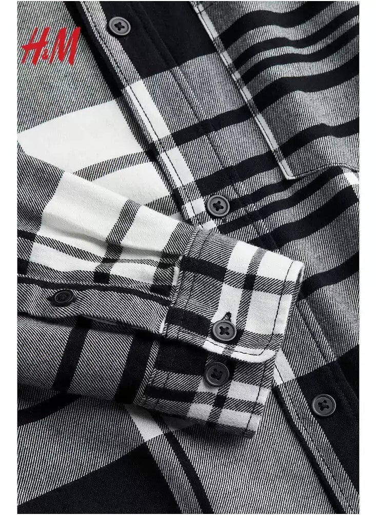 H and M - HM Autumn New Fashionable Casual Loose Long Sleeved Shirt - Image 1