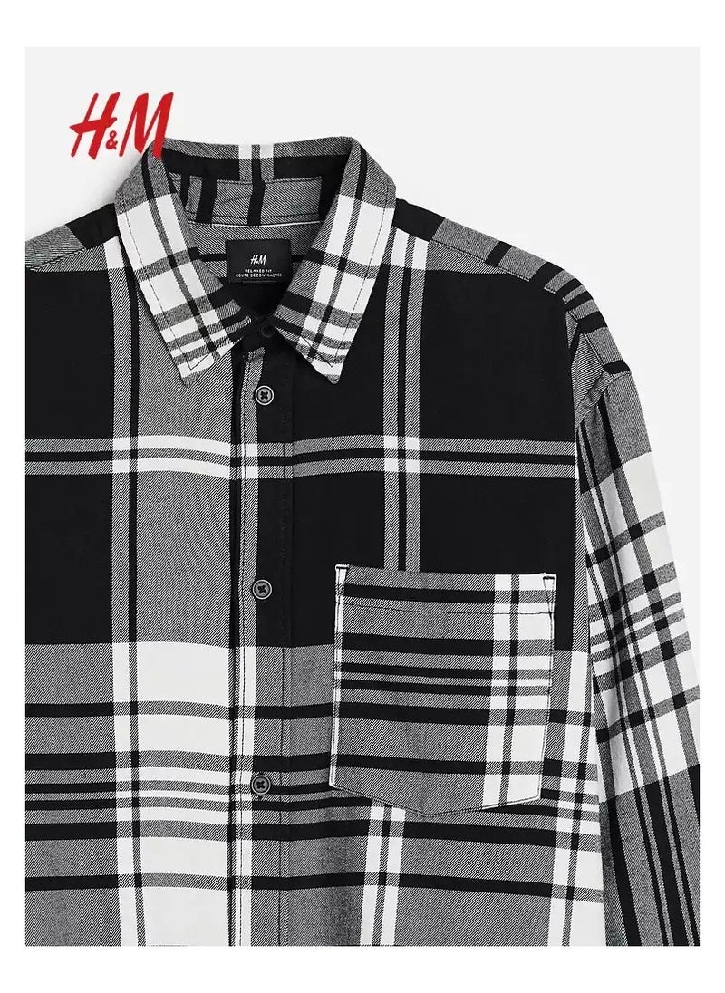 H and M - HM Autumn New Fashionable Casual Loose Long Sleeved Shirt - Image 1