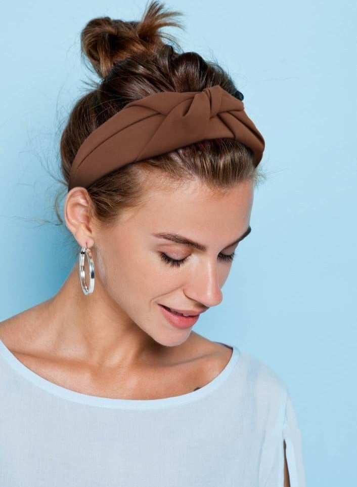 Oasisgalore 3Pcs Knotted Headbands Hair Band for Women Girls，on-Slip Wide Top Knot Hair Hoops，Hair Accessories Set - Image 5