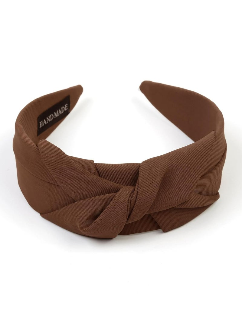 Oasisgalore 3Pcs Knotted Headbands Hair Band for Women Girls，on-Slip Wide Top Knot Hair Hoops，Hair Accessories Set - Image 3