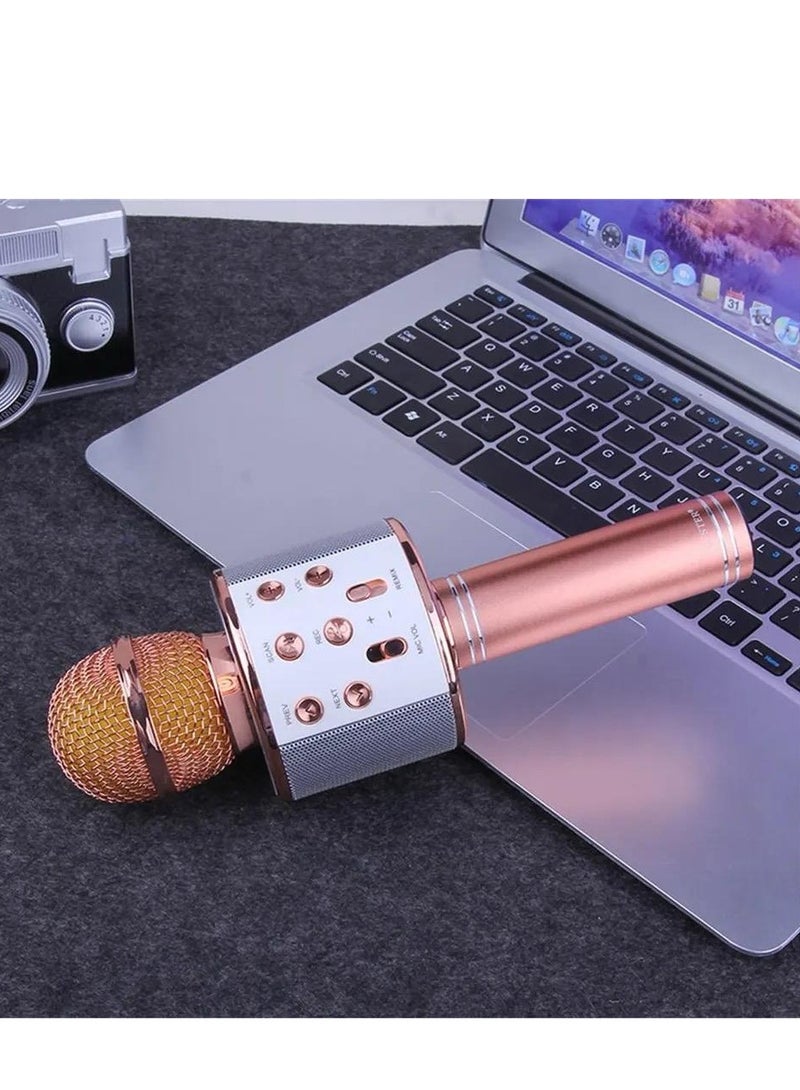 Easy-to-carry Bluetooth wireless microphone, with speaker, powerful and pure sound, with an elegant and modern design, one piece, random color  - Image 2