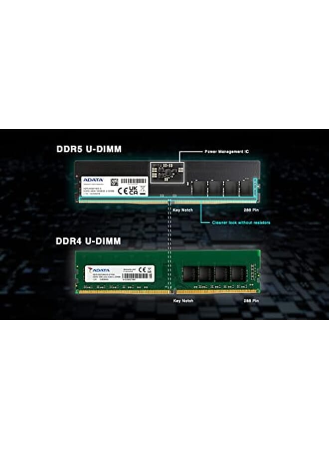 ADATA Ad5U480016G S Premier 16Gb 4800Mhz U Dimm Single Memory Module Ddr5 Ram Black - Image 3