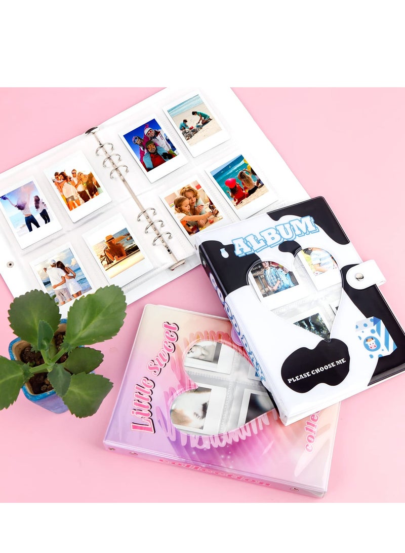 KASTWAVE 200 Pockets 3 Inch Mini Album for Fujifilm Instax Camera, Loose Leaf Insert Album, Love Daisy Hollow Photo Card Holder Book, Business Card Holder, Instax Mini Album Book (Purple) - Image 5