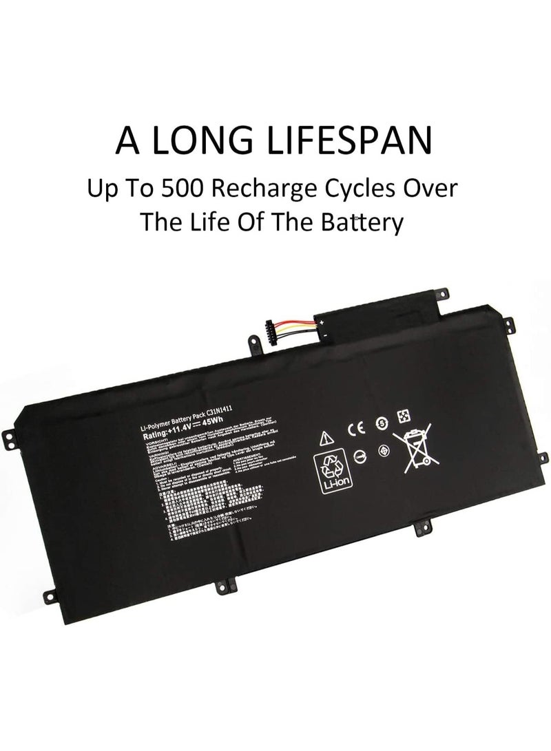 Terabyte 45Wh C31N1411 Laptop Battery Compatible with ASUS ZenBook U305 U305CA U305F U305FA U305L U305LA U305UA UX305 UX305CA UX305F UX305FA UX305UA U305FA5Y1 000 U3 05 FA5Y71 - Image 4