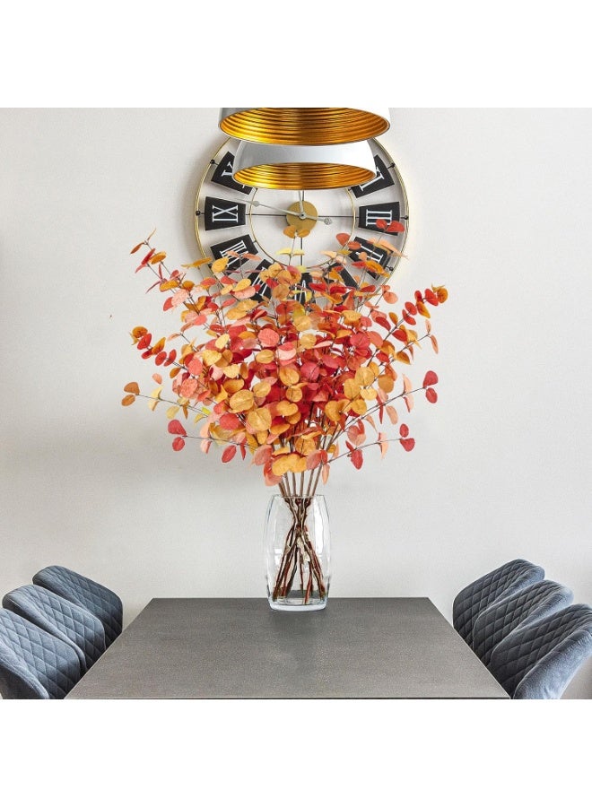 6 Pcs Artificial Fall Eucalyptus Stems Fall Eucalyptus Leaves Autumn Leaf Branches Faux Fall Decorations for Home Floral Arrangement Autumn Festival Thanksgiving Decor - Image 4