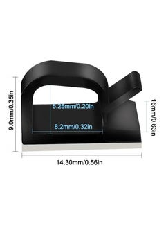 Generic 100 -piece bonding cable clip, plastic cable and cable organizer cable storage management clip family office -black, white  - Image 5