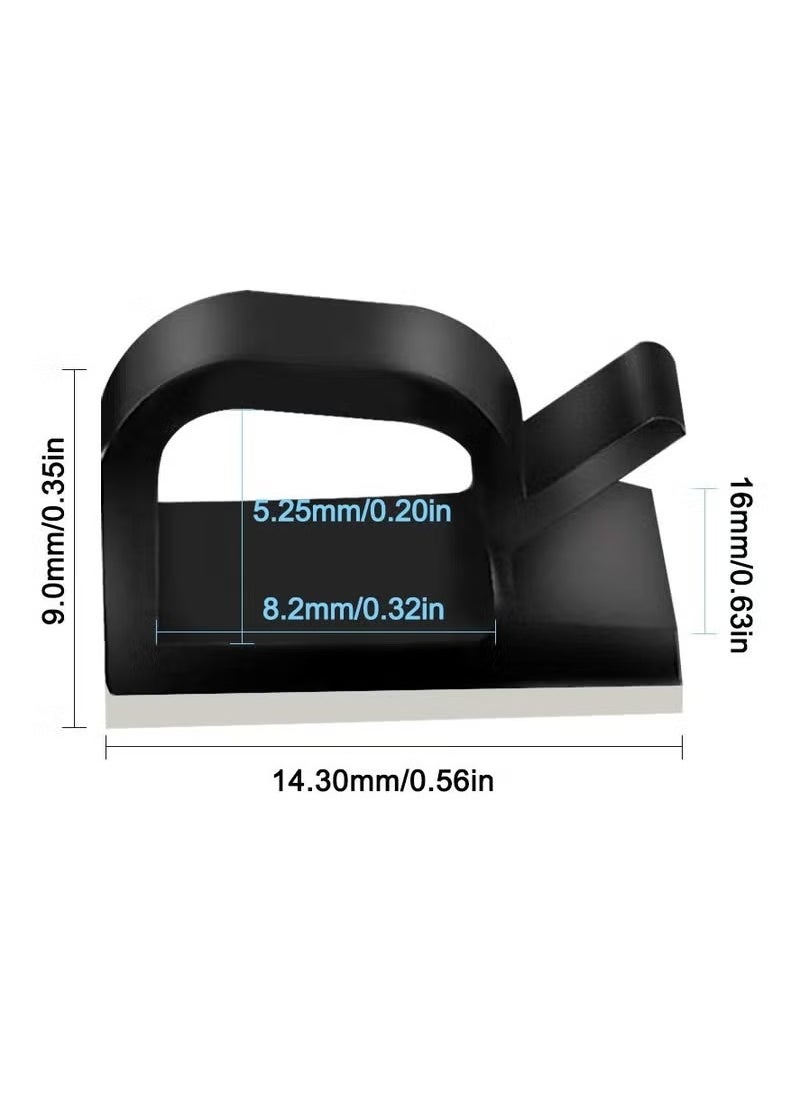 Generic 100 -piece bonding cable clip, plastic cable and cable organizer cable storage management clip family office -black, white  - Image 5
