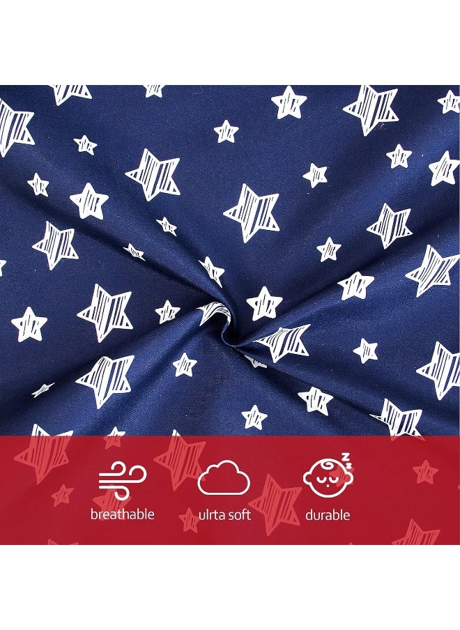 Moonsea Moonsea Nursing Pillow Cover Navy for Baby Boys, Snug Fits Boppy Nursing Pillow Slipcovers Super Soft, for Breastfeeding Moms, Navy Star  - Image 3