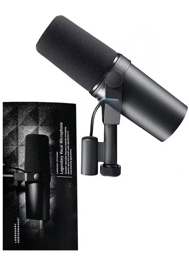 Sm7b, Cardioid Studio Microphone, Professional Vocal Recordings, Dynamic, Great for Live Streaming, PC Gaming & Podcast, Black - Image 1