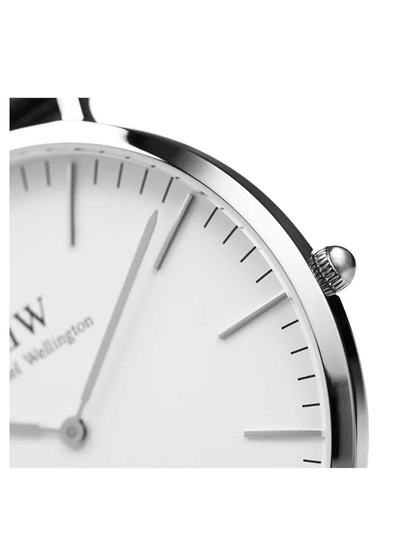 DANIEL WELLINGTON - Daniel Wellington Men Classic Durham, Silver 40 mm - Image 1