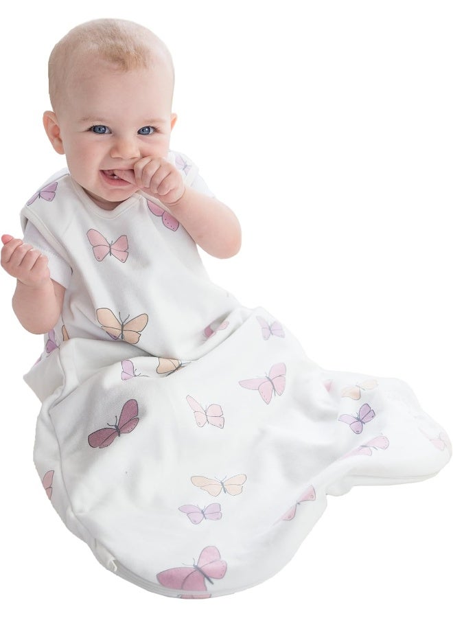 Woolino 4 Season Basic Merino Wool Baby Sleep Bag or Sack, 6-18m, Butterfly - Image 1