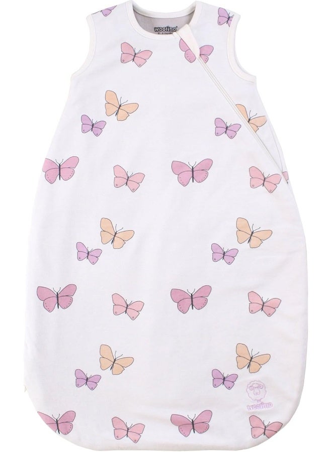 Woolino 4 Season Basic Merino Wool Baby Sleep Bag or Sack, 6-18m, Butterfly - Image 2