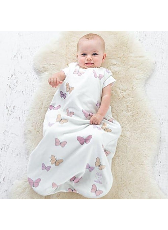 Woolino 4 Season Basic Merino Wool Baby Sleep Bag or Sack, 6-18m, Butterfly - Image 3