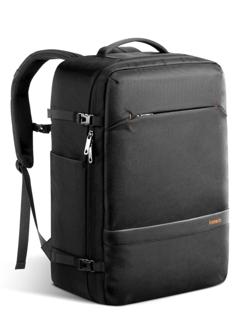 Inateck 42L Travel Backpack Cabin Approved Carry On Laptop Backpack 180° Opening Multi Carry Business Travel Bag Black