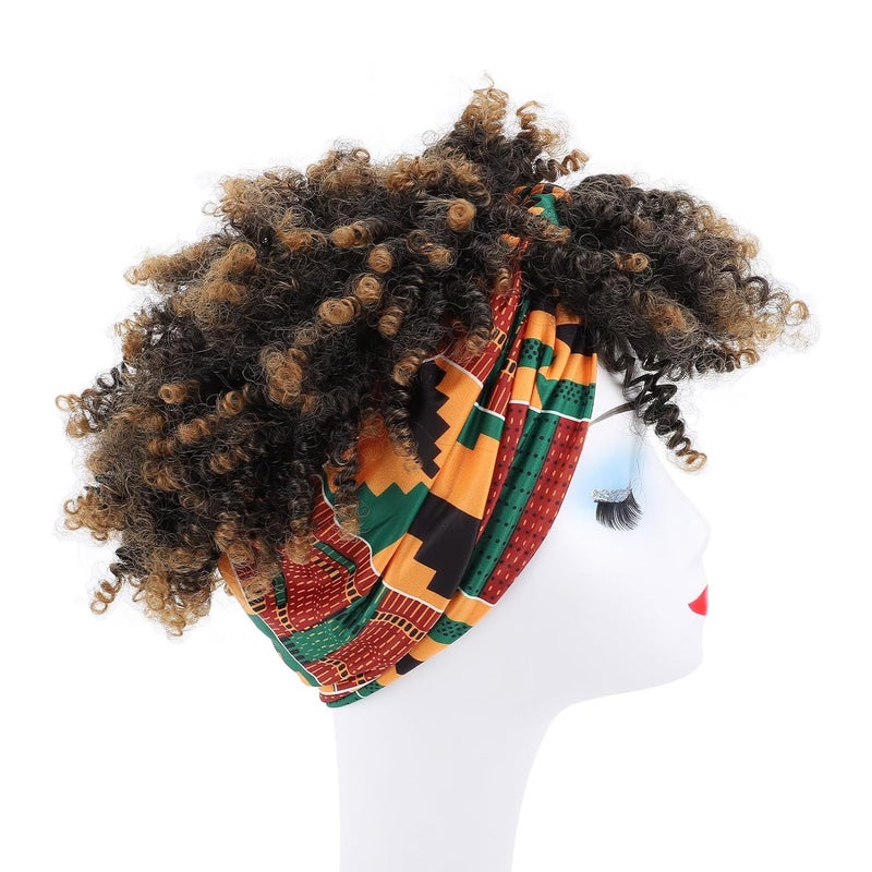 Curly Headband Wigs, Lightweight High Temperature Fiber Short Curly Synthetic Wig Glueless Design, Human Hair Like Half Wig with Hair Blend for Black Women - Image 5