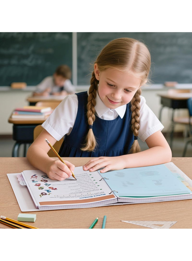 8 Tabs Dividers for 3 Ring Binder, Durable Plastic Write & Erase Binder Dividers for Letter Size, Cute Binder Dividers for Student, Teacher, Office, Home Organizers, Pastel Color - Image 4