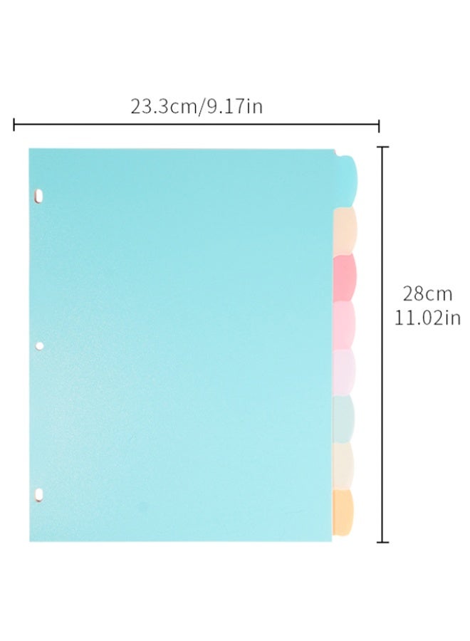 Noorly 8 Tabs Dividers for 3 Ring Binder, Durable Plastic Write & Erase Binder Dividers for Letter Size, Cute Binder Dividers for Student, Teacher, Office, Home Organizers, Pastel Color - Image 2