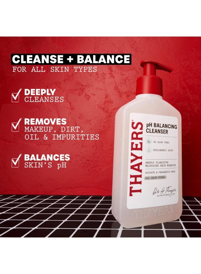 THAYERS pH Balancing Daily Face Cleanser with Aloe Vera – Gentle, Hydrating Foaming Face Wash for Dry, Oily & Acne-Prone Skin, Dermatologist Tested, 8 fl oz - Image 3