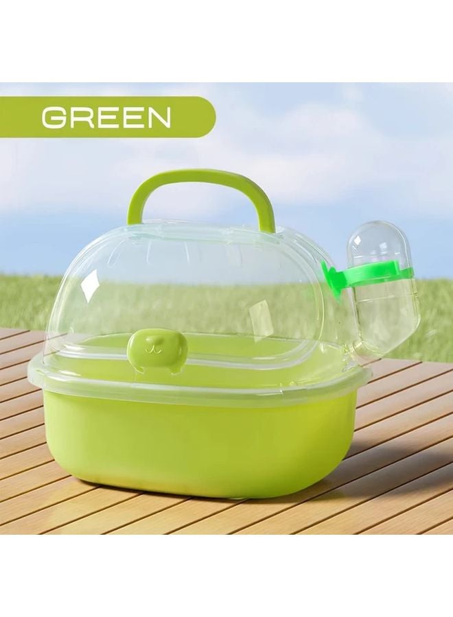 Yellow Portable Hamster Cage Breathable Design Transparent View Includes Small Water Bottle - Image 5
