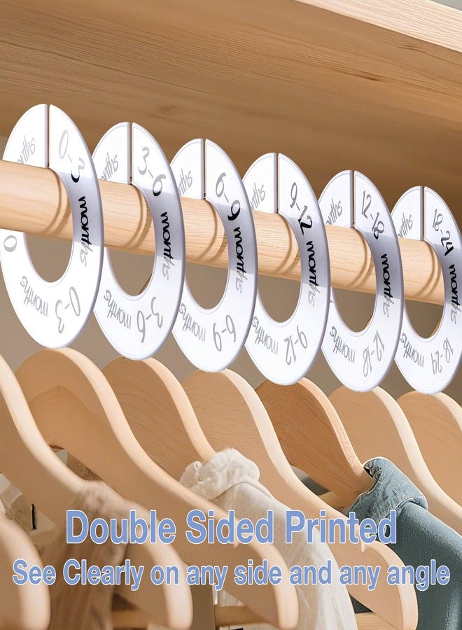 Pro Goleem Baby Closet Dividers Unisex Baby Closet Organizer for Nursery Baby Clothes Size Age Dividers Fits 1.5" Rod 6 PCS - Image 4
