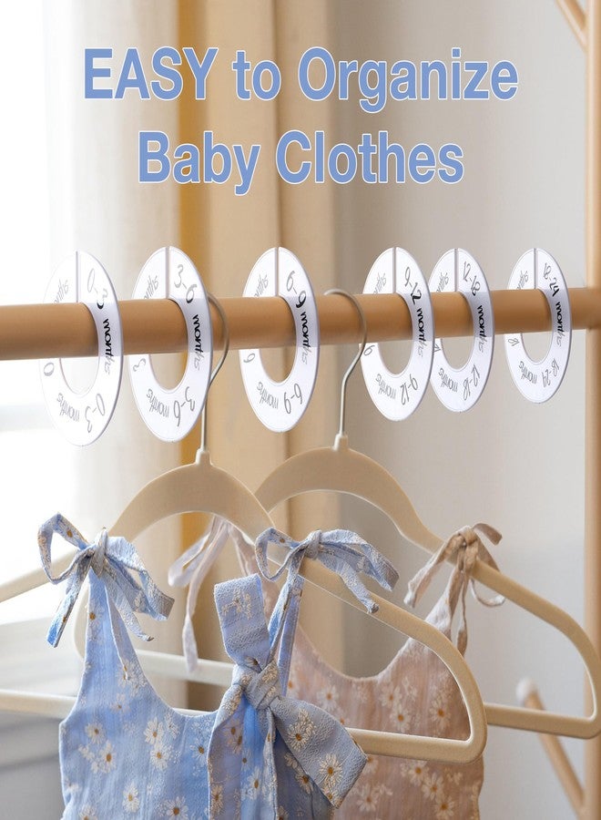 Pro Goleem Baby Closet Dividers Unisex Baby Closet Organizer for Nursery Baby Clothes Size Age Dividers Fits 1.5" Rod 6 PCS - Image 3