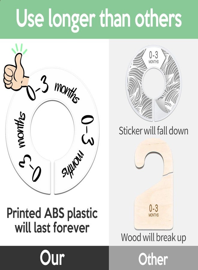 Pro Goleem Baby Closet Dividers Unisex Baby Closet Organizer for Nursery Baby Clothes Size Age Dividers Fits 1.5" Rod 6 PCS - Image 5