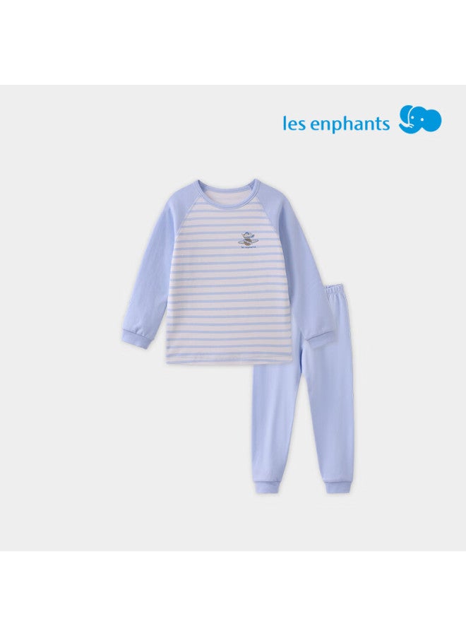 Les enphants Liyingfang Children's Underwear Set Boys Girls Autumn Long Johns Set Pink Elephant 90 CM - Image 2