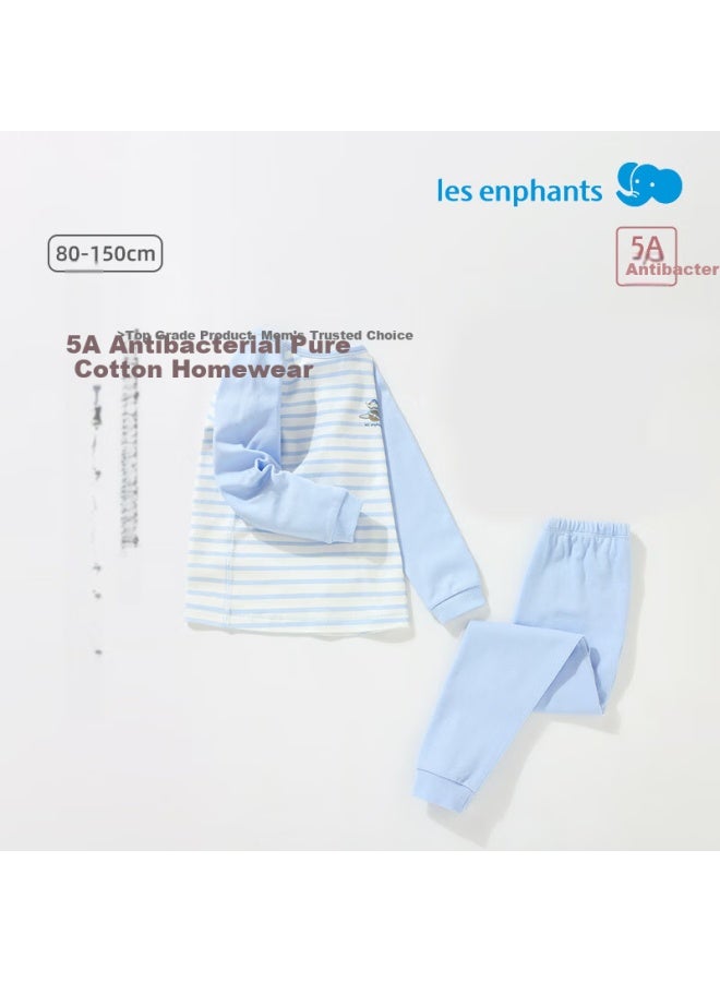 Les enphants Liyingfang Children's Underwear Set Boys Girls Autumn Long Johns Set Pink Elephant 90 CM - Image 3