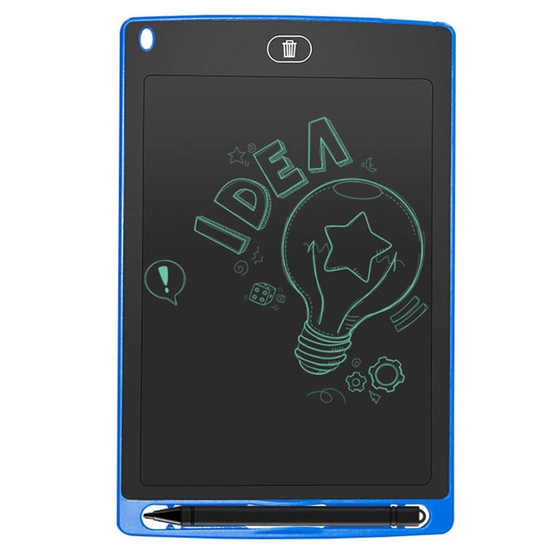 Generic LCD Writing Tablet for Business Students for Kids and Adults, Digital Doodle Writing Tablet 8.5 Inch with Wipe Button and Button for Screen Lock, Suitable for Home Office School Blue