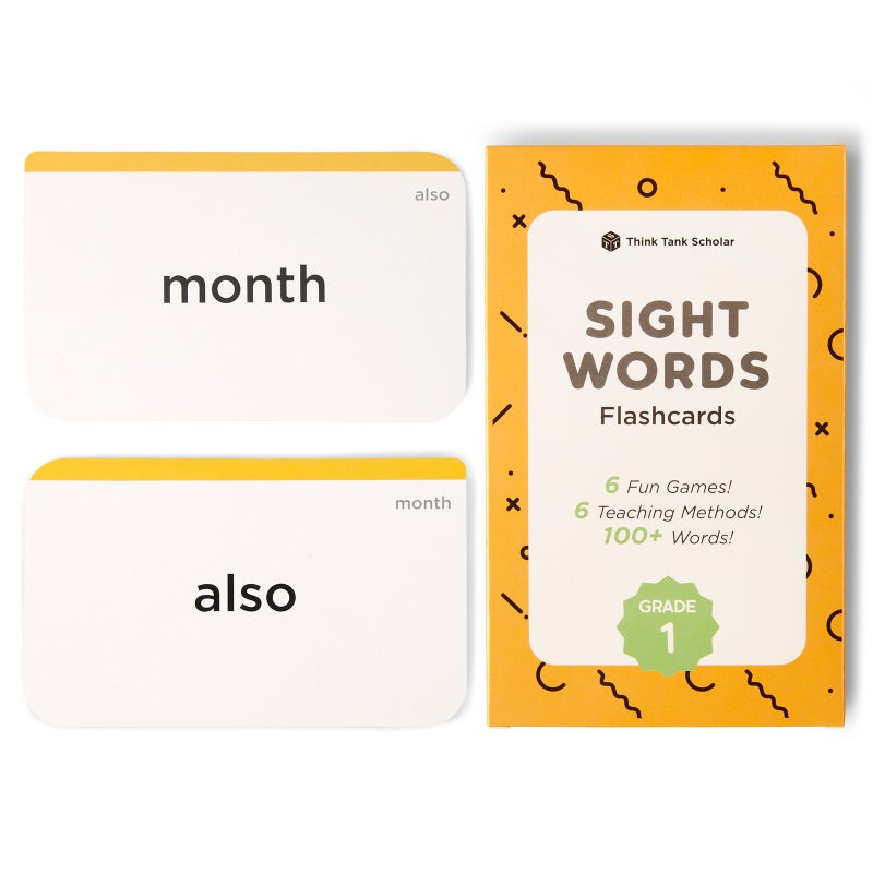 Think Tank Scholar AwardWinning 1st Grade Sight Words Flash Cards 100 Dolch Fry HighFrequency Words Literacy Games for Ages 58 Homeschool Classroom Kit - Image 2