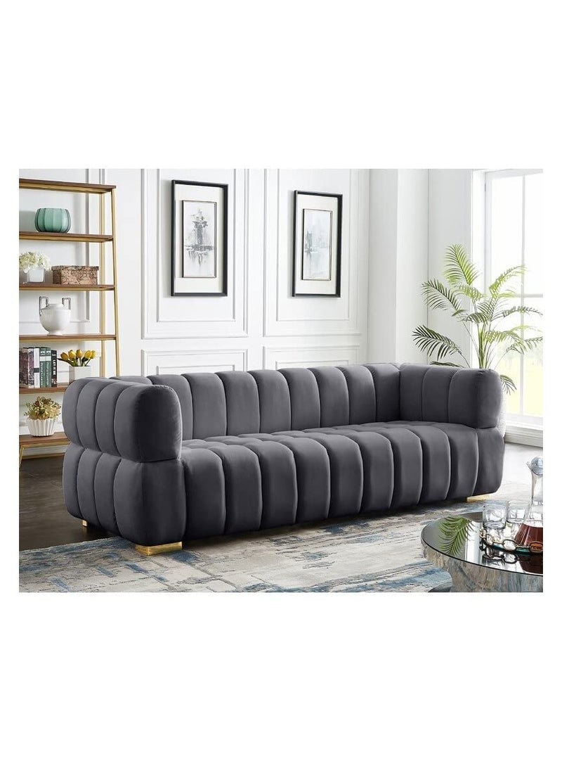 Comfynest - Luxurious Three-Seater Velvet Arm Sofa Ideal for Living Rooms, Guest Rooms, and Hotels - Image 1