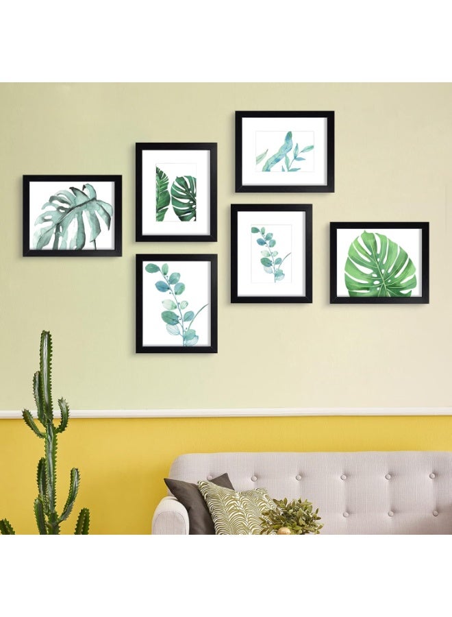 Arabest 8x10 Picture Frame Brown Set of 6, Display Pictures 5x7 With mat or 8x10 Without Mat - Image 3
