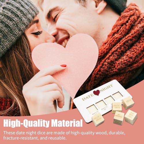 HBYDO Date Night Dice, Fun Wooden Date Night Ideas with Bag for Adults Couples Husband Wife, Couples Dice Game for Date Night Anniversary Christmas Birthday Valentine Gifts - Image 3