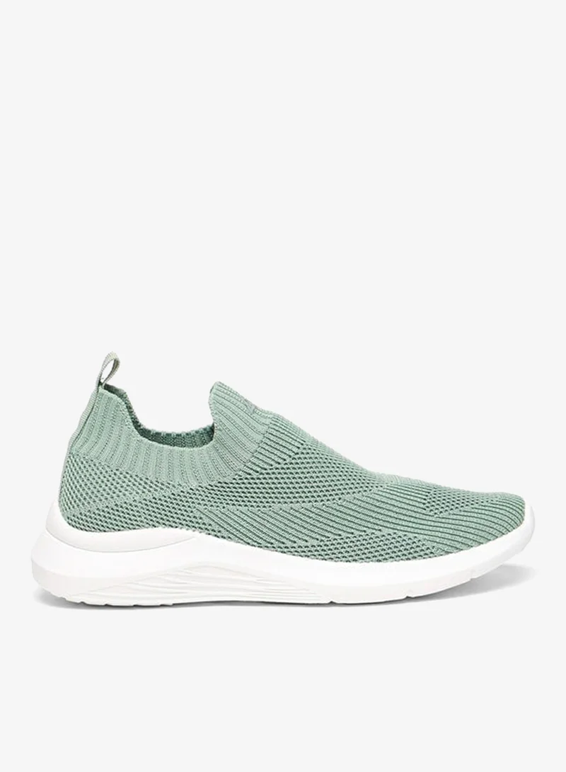 Mesh Textured Slip-On Sports Shoes