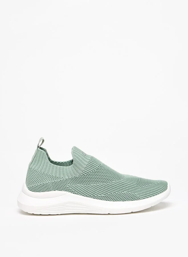 Oaklan by Shoexpress Mesh Textured Slip-On Sports Shoes