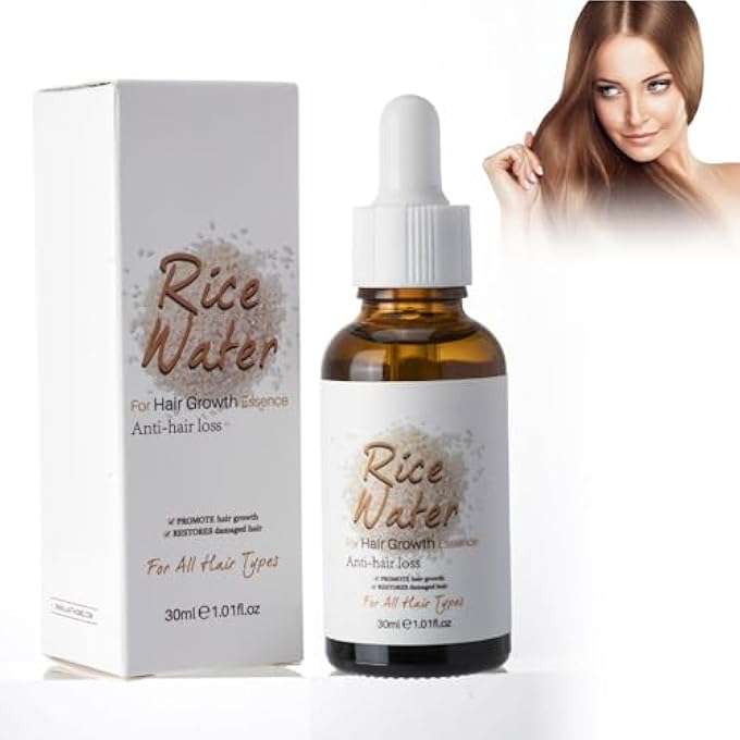 RICE WATER HAIR OIL, 30 ML RICE WATER HAIR GROWTH, FERMENTED RICE WATER SERUM, IMPROVES DRY HAIR, GENTLY MOISTURISES HAIR GROWTH, SHAMPOOS - Image 2