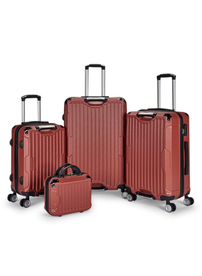 ليمرا طقم شنط سفر من ليمرا مكون من 4 قطع حقائب أمتعة لون بني - Image 1