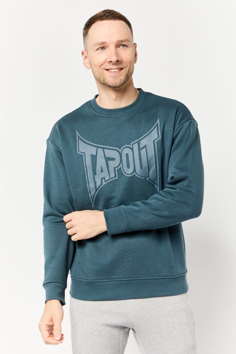 TapouT Men Sportswear Fit Long Sleeve Outdoor Sweatshirt, Slate Blue  - Image 1